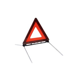 Τρίγωνο βαρέως τύπου με αντανακλαστική επιφάνεια φθορίου και μεταλλικά πόδια ασημί χρώματος