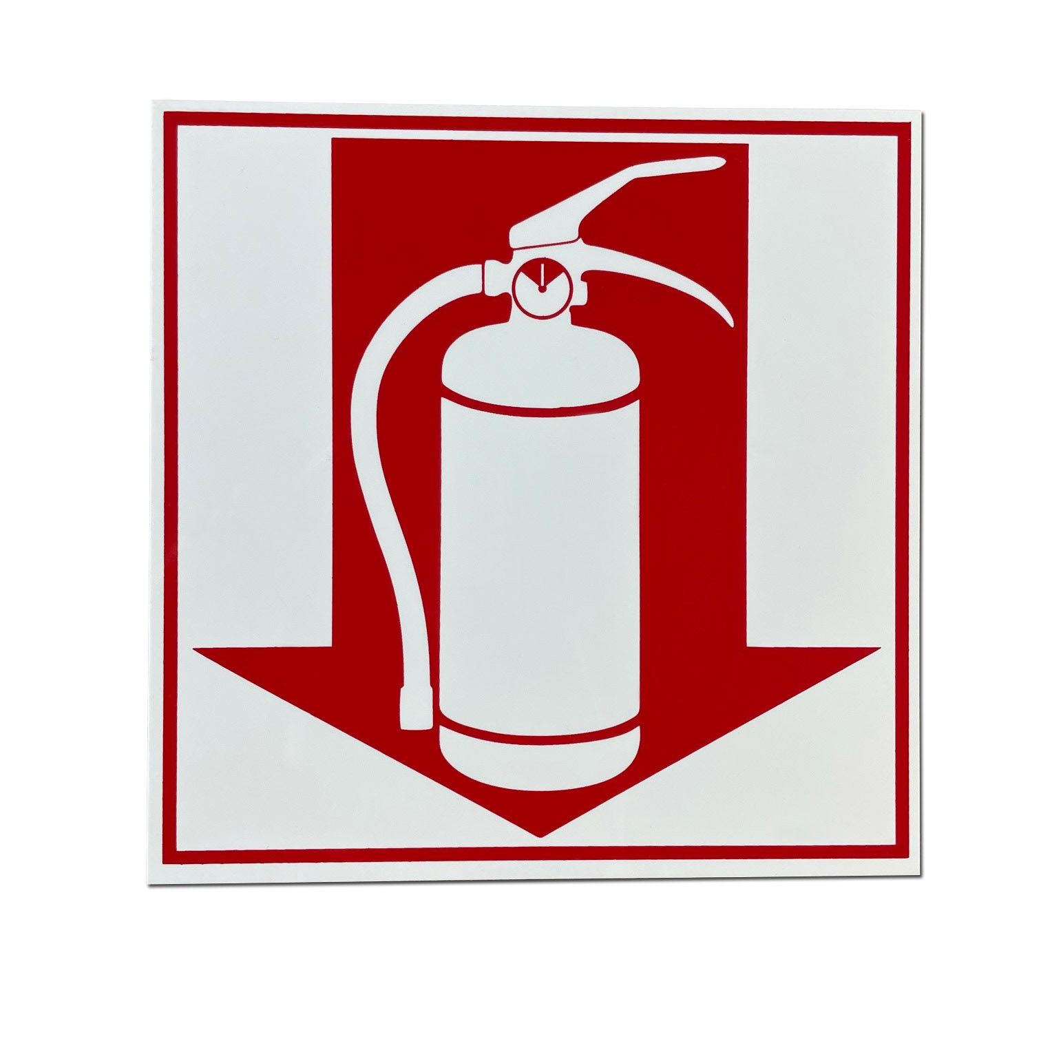 Πινακίδα σήμανσης θέσης πυροσβεστήρα, φωσφοριζέ, 15x15cm