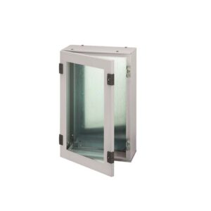 Στεγανό ερμάριο μεταλλικό με plexiglass στην πρόσοψη