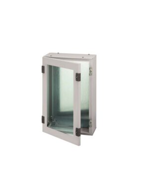Στεγανό ερμάριο μεταλλικό με plexiglass στην πρόσοψη