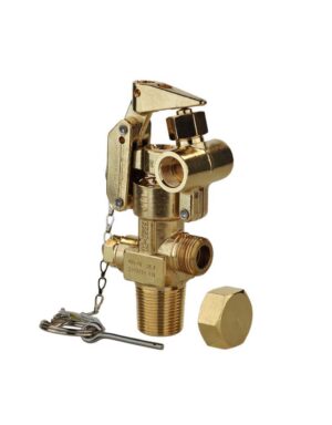 Valve assembly for CO2 cylinders