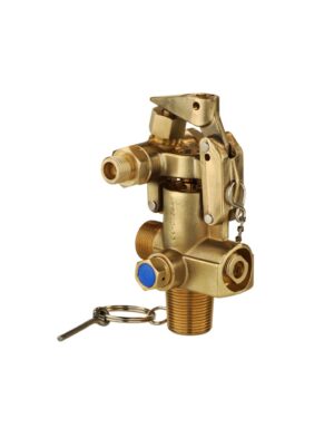 Valve assembly for IG-541 cylinders