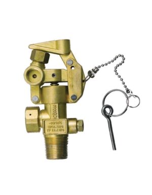 Valve assembly for CO2 cylinders