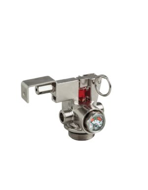 Valve assembly for dry powder cylinders