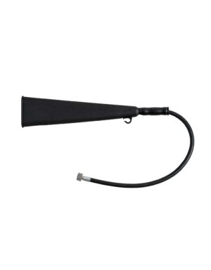 Discharge hose with plastic nozzle
