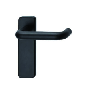 Blind fire-rated door knob, black.