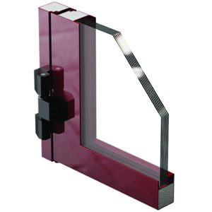 Fire-rated crystal frame for covering the screws on the doors.