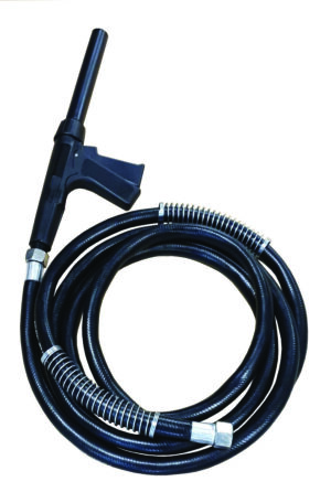 Discharge hose for 25-50kg trolley dry powder fire extinguishers.