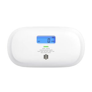 Standalone Wi-Fi CO detector with app update capability.