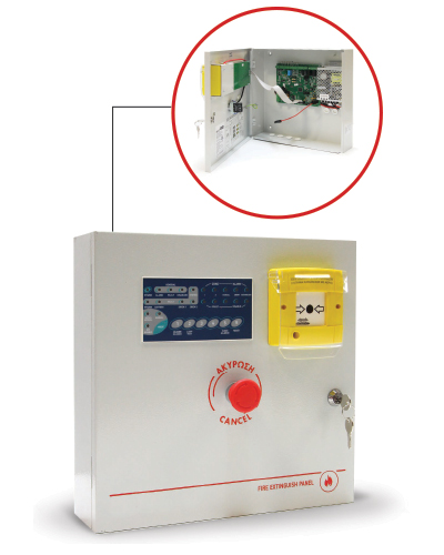 Πίνακας κατάσβεσης της Olympia Electronics.